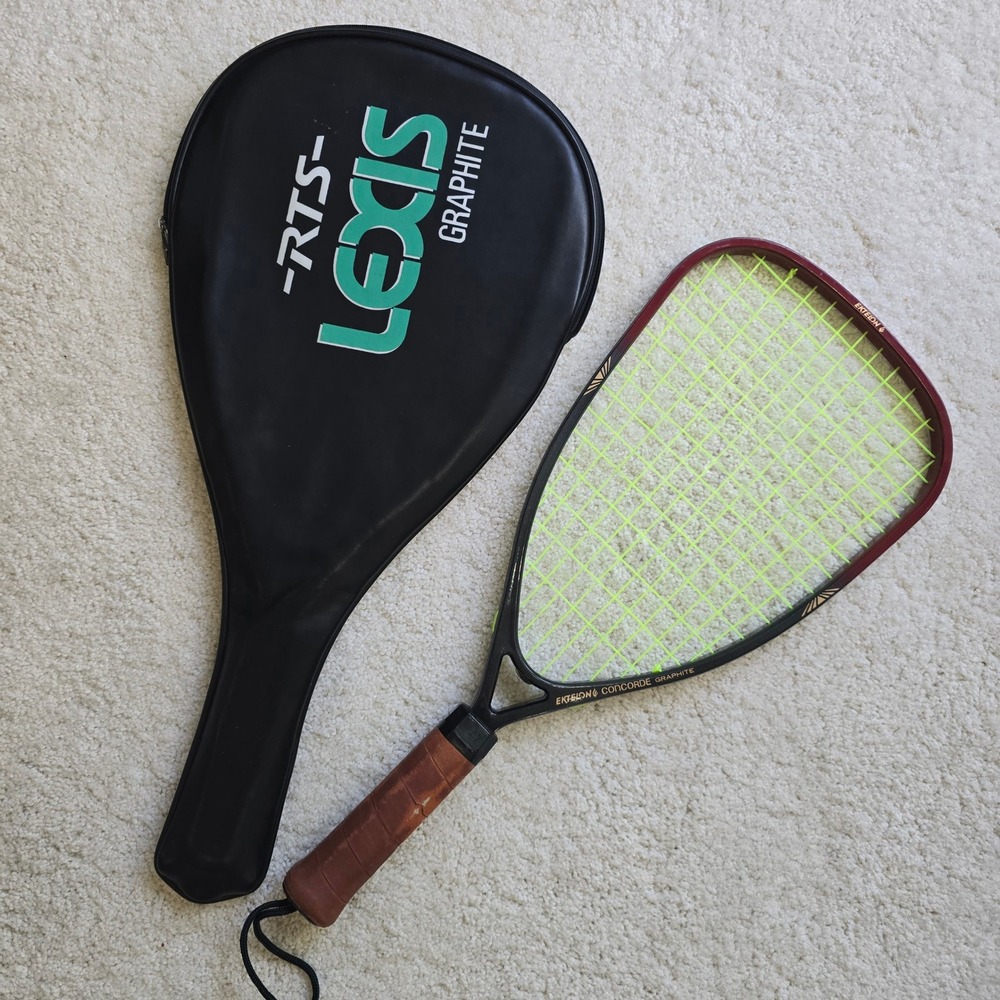 Ektelon Concorde Graphite Racquetball Racquet Small Grip  w/ Case Vintage